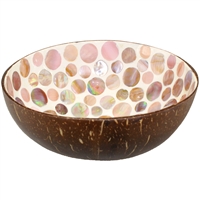 Coconut Bowl Mother of Pearl Inlay