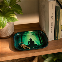 Bamboo Buddha Metal Tray