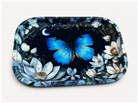 Blue Morpho Moonlit Metal Tray