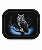 Great Horned Owl Flat Metal Tray