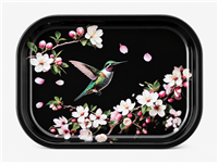 Hummingbird Blossoms Metal Tray