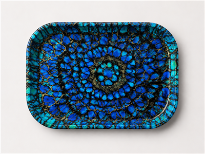 Iridescent Mandala Metal Tray