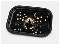Lantern Buddha Metal Tray