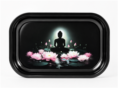 Lotus Buddha Metal Tray