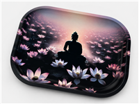 Lotus Field Buddha Metal Tray