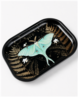 Luna Moth Ferns Metal Tray
