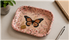 Monarch Cherry Blossoms Metal Tray