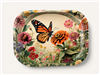 Monarch Zinnias Metal Tray