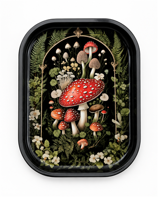 Mushroom Forest Metal Tray