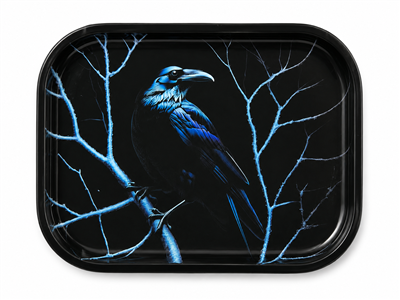 Raven Frost Flat Metal Tray