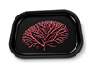Red Coral Metal Tray