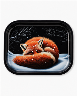 Sleeping Fox Metal Tray