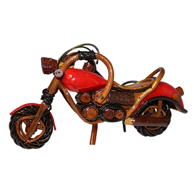 Motorcycle Wood Red
