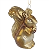 Squirrel Glass Ornament