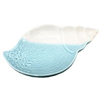Triton Shell Porcelain Tray White & Aqua