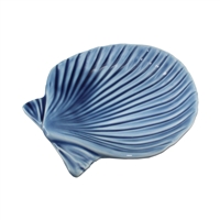 Clam Shell Porcelain Tray Blue