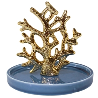 Gold Coral Jewelry Tray