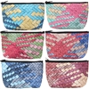 Pleather Woven Look Coin Purse