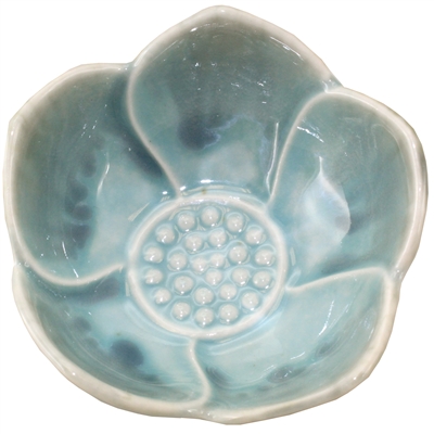 Lotus Cup Blue Ceramic