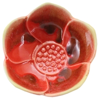 Lotus Cup Red Ceramic