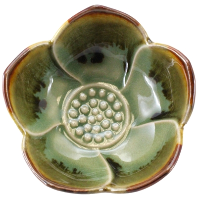 Lotus Cup Green Ceramic