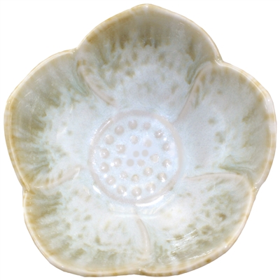 Lotus Cup Olive on Ecru Ceramic
