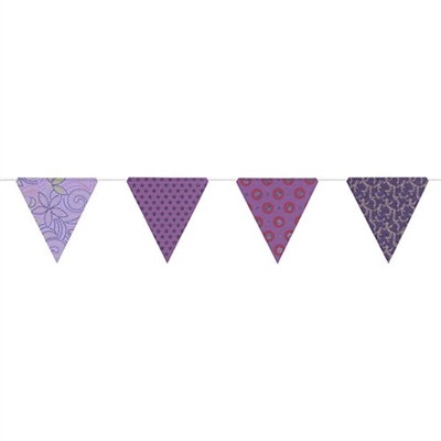 *Paper Triangle Bunting Royal Gltr