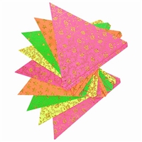 Paper Triangle Bunting Neon Glitter