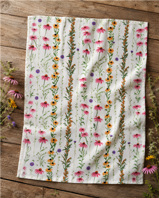 Wildflower Trellis Flour Sack Tea Towel