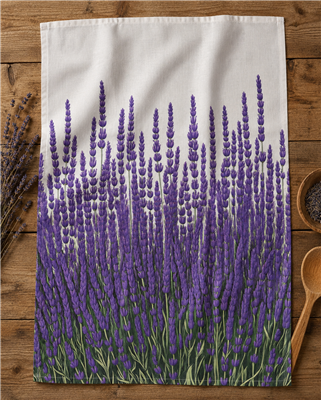 Lavender Fields Flour Sack Tea Towel