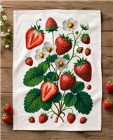 Strawberry Harvest Flour Sack Tea Towel