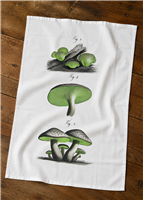 Bioluminescent Mushrooms Flour Sack Tea Towel
