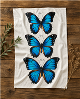 Blue Morpho Flour Sack Tea Towel