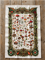 Tea Towel Art Nouveau Mushroom