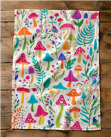 Tea Towel Colorful Mushroom