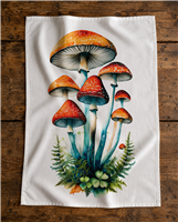 Tea Towel Watercolor Mushroom