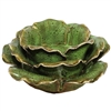 Vintage Rose Tea Light Holder Ceramic Green