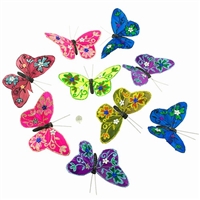 Mardi Gras Jewels Glitter Butterfly Garland
