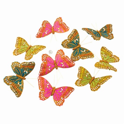 Summer Glitter Butterfly Garland