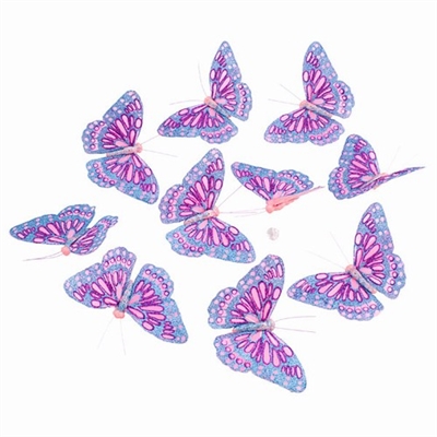 Butterfly Garland Glitter Pinks