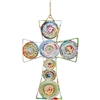 Recycled Magazine Cross Ornament
