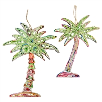 Recycled Magazine Palm Tree Ornament
