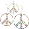 Recycled Magazine Peace Sign Ornament