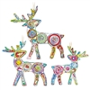 -Recycled Magazine Reindeer Ornaments Asst 1Dz