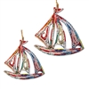 Recycled Magazine Sail Boat  Ornament