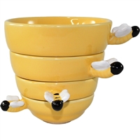 Honey Hive Bee Pot Measuring Cups