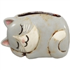 Cat Nap Planter Ceramic Gray