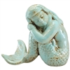 Sandy Mermaid Statue Antique Cyan