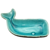 Wesley the Whale Dish Ceramic Teal