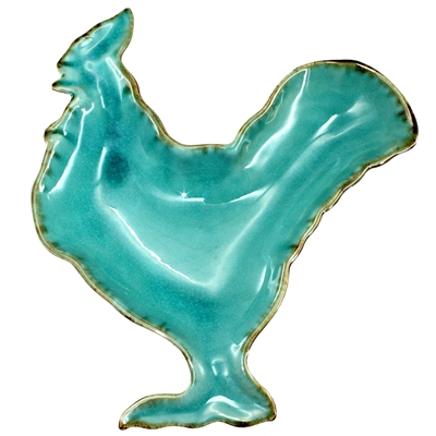 Ronnie Rooster Plate Ceramic